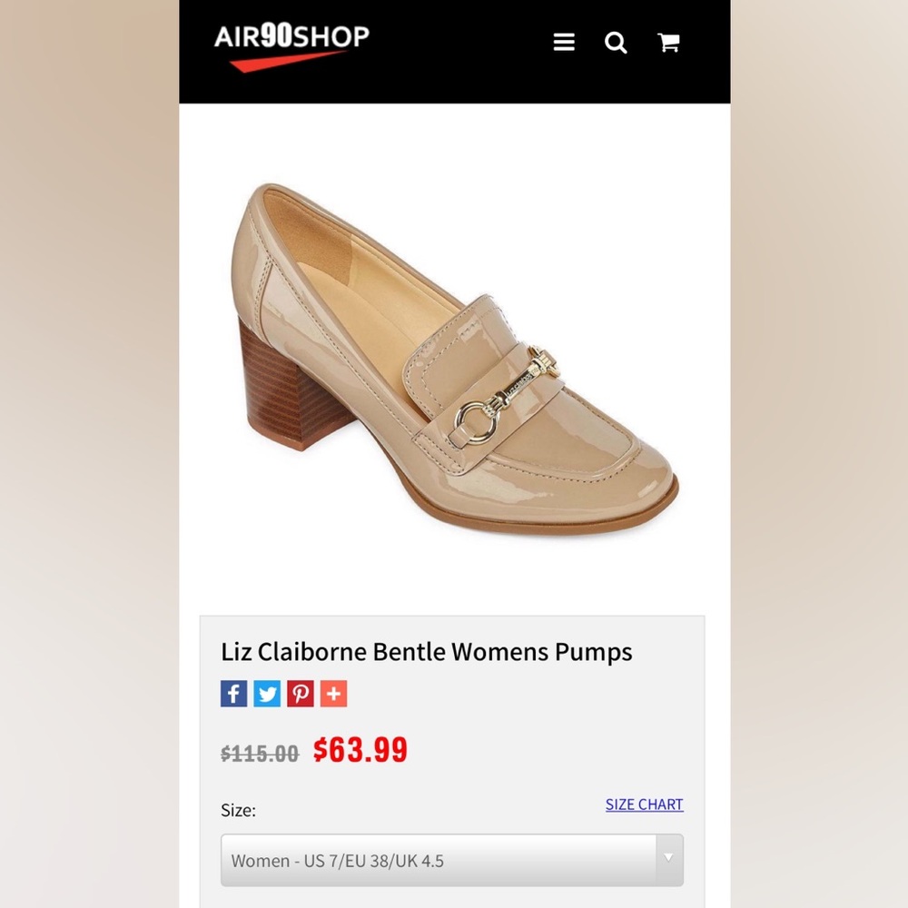 NEW Liz Claiborne Bentle Womens Pumps/loafer heels. Size 7.5